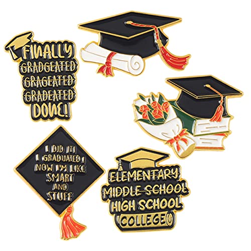 BESPORTBLE 1 Satz Brosche Abschlussnadel Stellnadel Studenten Revers Für Männer Klein Abstecknadeln Jacken Brooch Schurucksack Kragennadel Für Damen Absolventen Legierung 5 Stück von BESPORTBLE