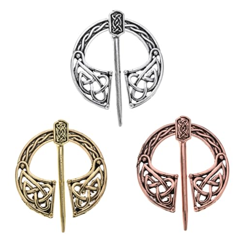 BESPORTBLE 3stücke Retro Legierung Brosche Brustnadel Hochwertiges Bekleidungszubehör Mit Feiner Politur Und Langlebigem Glanz Einzigartige Dekorationen Für Hochzeit Und Feiertage von BESPORTBLE