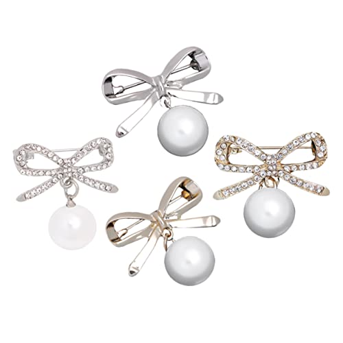 BESPORTBLE 4stücke Brosche Strass Mit Bowknot Design Personalisierte Strass Broschen Peeping Pins Geeignet Für Schal Tuch Hemd Revers Pullover Und Mantel Für Partys Hochzeiten Familienfeiern von BESPORTBLE