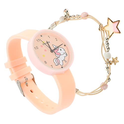 BESPORTBLE Kinderuhr Mit Bezauberndem Einhornmuster Armbanduhr Für Mädchen Dekorative Quarzuhr Geschenkauswahl Für Junge Mädchen Leicht Tragbar Verstellbarem Armband von BESPORTBLE