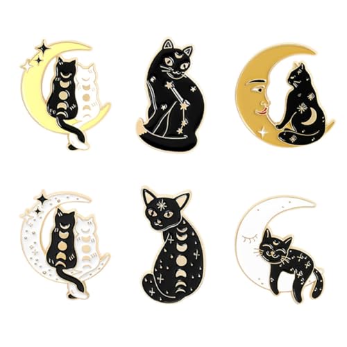 BESPORTBLE 1 Satz Cartoon Brosche Teiliges Niedliche Tier Anstecknadeln Dekorative Abzeichen Für Kleidung Rucksäcke Jacken Kawaii Accessoires Für Frauen 6 Stück von BESPORTBLE