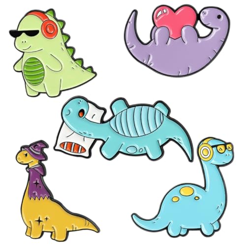 BESPORTBLE 5stücke Dinosaurier-anstecker Cartoon-broschen Dinosaurier-pin Für Kleidung Rucksack Taschen Hüte Langlebig Und Unverwüstlich von BESPORTBLE
