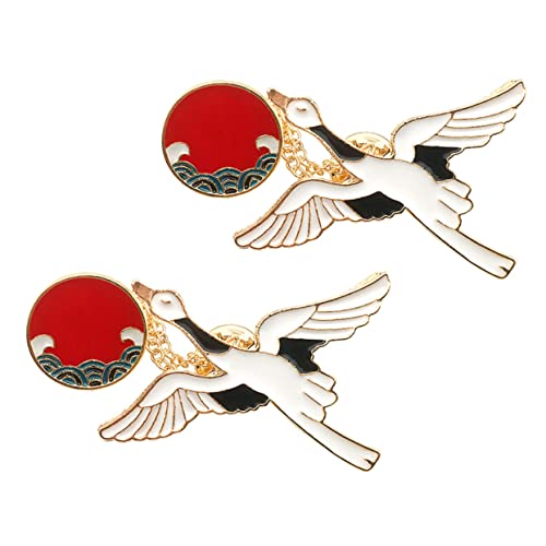BESPORTBLE 1 Satz Chinesischer Brosche Kreative Ornamente Für Kleidung Retro Kleidung Abzeichen Elegantes Design Für Partys Tägliches Für Schals Hüte 2 Stück von BESPORTBLE