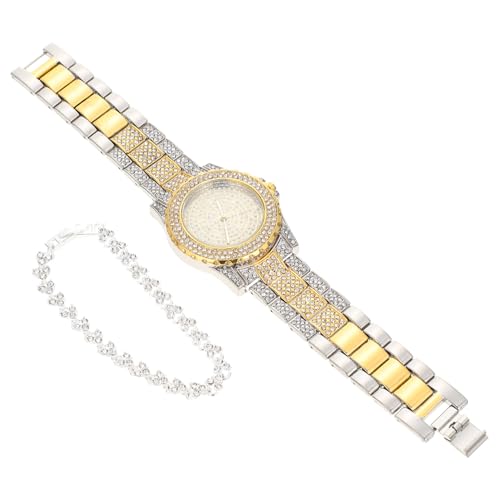 BESPORTBLE 1 Satz Damen Armbanduhr Armband mit Funkelnden Strasssteinen Präzise Bewegung Elegantes Design für Frauen Leicht Verstellbar Komfortabel Tragbar von BESPORTBLE