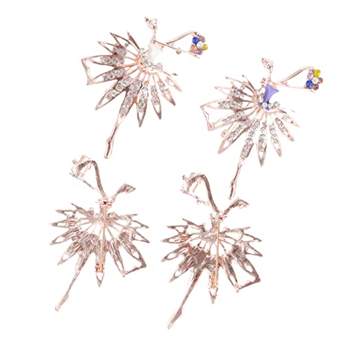 BESPORTBLE 2stücke Tanzende Mädchen Brosche Damen Anstecknadel Mode Broschen Party Brosche Schmuck Für Kleidung Taschen Hüte Schals von BESPORTBLE