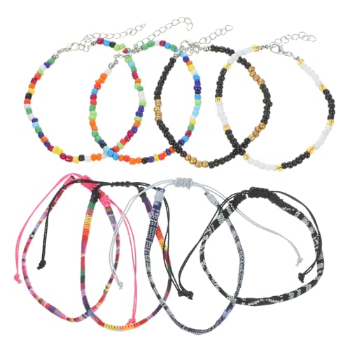 BESPORTBLE 1 Satz Geflochtenes Fußkettchen -Set Women Present Set Verstellbare Fußkettchen Handgemachte Armbänder Größe Zierlich Perlen Strand Fußkettchen Modische Fußkettchen Stoff 8 Stück BESPORTBLE 1 Satz Geflochtenes Fußkettchen -Set Women Present Set Verstellbare Fußkettchen Handgemachte Armbänder Größe Zierlich Perlen Strand Fußkettchen Modische Fußkettchen Stoff 8 Stück von BESPORTBLE