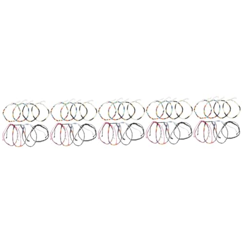 BESPORTBLE 1 Satz Geflochtenes Fußkettchen -Set Women Present Set Verstellbare Fußkettchen Handgemachte Armbänder Größe Zierlich Perlen Strand Fußkettchen Modische Fußkettchen Stoff 8 Stück von BESPORTBLE