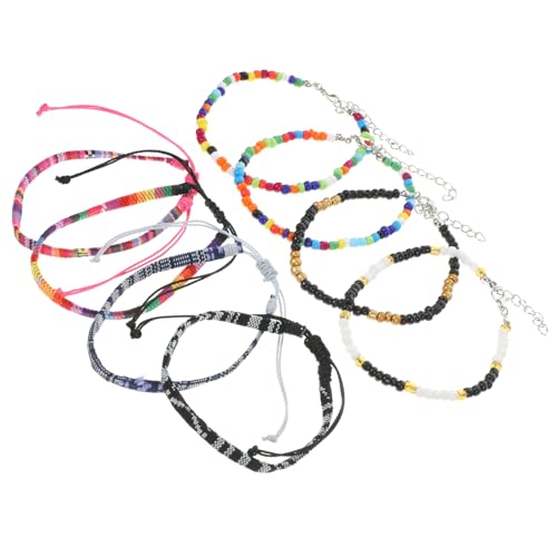 BESPORTBLE 1 Satz Geflochtenes Fußkettchen -set Zierlich Perlen Größe Women present Set Verstellbare Fußkettchen Kurze Kleider Fußkettchen Weibliche Fußkettchen Süße Armbänder Stoff 8 Stück BESPORTBLE 1 Satz Geflochtenes Fußkettchen -set Zierlich Perlen Größe Women present Set Verstellbare Fußkettchen Kurze Kleider Fußkettchen Weibliche Fußkettchen Süße Armbänder Stoff 8 Stück von BESPORTBLE