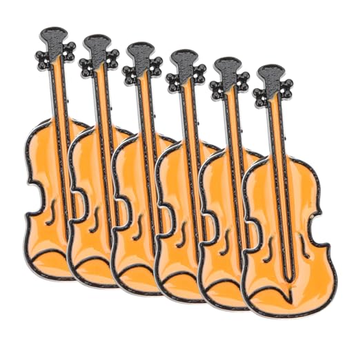 BESPORTBLE 1 Satz Gitarre Broschen Anstecker Für Damen Herren Metall Instrumente Kleidung Dekoration Kreative Anstecknadel Für Musikliebhaber Langlebig 6 Stück von BESPORTBLE