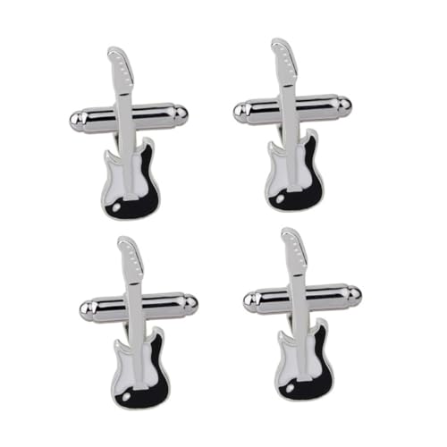 BESPORTBLE 1 Satz Gitarre Manschettenknöpfe Für Herren Stilvolle Kreative Cufflinks Mit Einzigartigem Design Für Hochzeiten Formelle Anlässe Business Outfits 2 Paare von BESPORTBLE