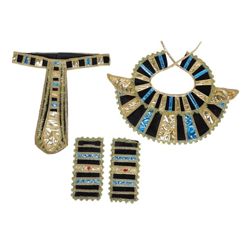 BESPORTBLE 1 Satz Goldene Halskrause Gürtel und Armbänder für Herren für Halloween Cosplay und Rollenspiele bei Partys und Bühnenaufführungen BESPORTBLE 1 Satz Goldene Halskrause Gürtel und Armbänder für Herren für Halloween Cosplay und Rollenspiele bei Partys und Bühnenaufführungen von BESPORTBLE