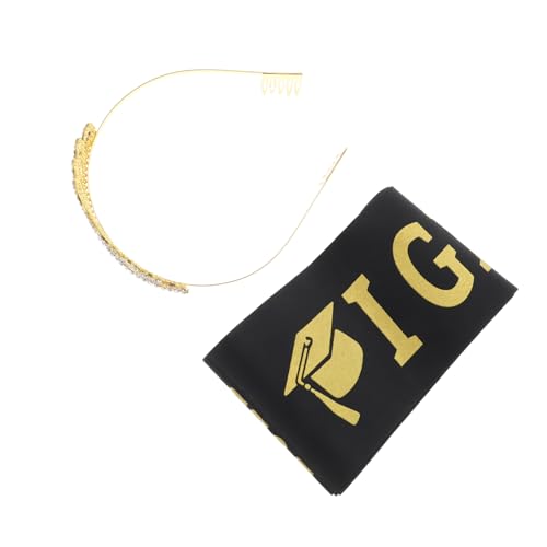 BESPORTBLE Abschlusskrone Mit Schärpe Für Graduation Party Accessoires Zartes Haar-decor Für Absolventenfeier Schön Und Langlebig von BESPORTBLE