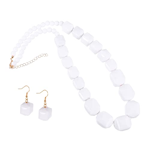 BESPORTBLE 1 Satz Halskette aus langen Acrylperlen Acryl-Ohrring Ohrringe Halsketten-Kit stilvoller Acrylschmuck eleganter damenschmuck Modekette Partyschmuck Weiß BESPORTBLE 1 Satz Halskette aus langen Acrylperlen Acryl-Ohrring Ohrringe Halsketten-Kit stilvoller Acrylschmuck eleganter damenschmuck Modekette Partyschmuck Weiß von BESPORTBLE