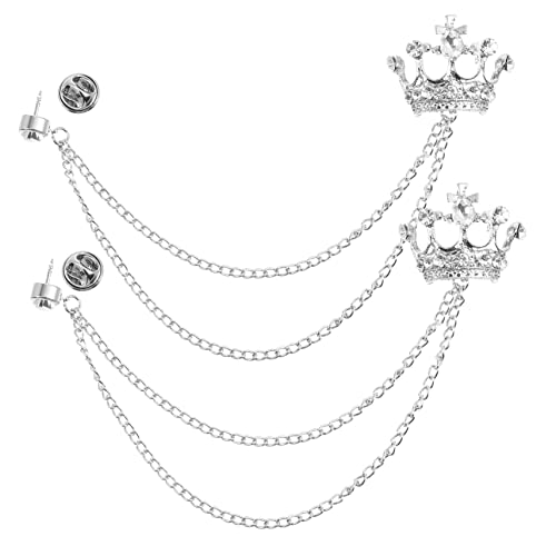 BESPORTBLE 1 Satz Herren Anzug Brosche Mit Quaste Eleganter Kragenclip Für Jacken Stilvolle Accessoires Für Formelle Anlässe Freizeitgestaltung 2 Stück von BESPORTBLE