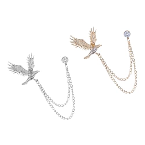 BESPORTBLE 1 Satz Herren Brosche Anstecknadel Mit Stilvolle Anstecknadeln Für Anzüge Formelle Kleidung Vielseitiges Accessoire Für Besondere Anlässe Alltägliche Outfits 2 Stück von BESPORTBLE