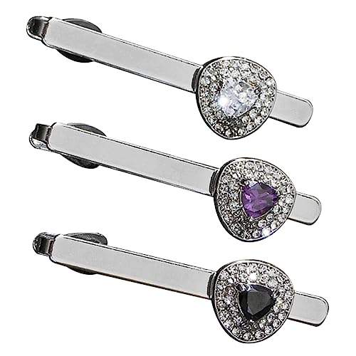 BESPORTBLE 1 Satz Herren Krawattenclip Mit Bling Krawattenklammern Für Business Festlichkeiten Silberfarben Für Hochzeiten Besondere Anlässe 3 Stück von BESPORTBLE