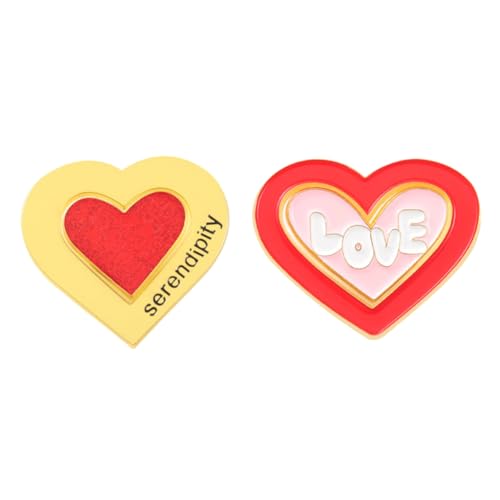 BESPORTBLE 1 Satz Herz Broschen Für Damen Herzform Broschen Für Kleidung Stilvolle Accessoires Für Langlebige Elegantes Design Für Besondere Anlässe 2 Stück von BESPORTBLE