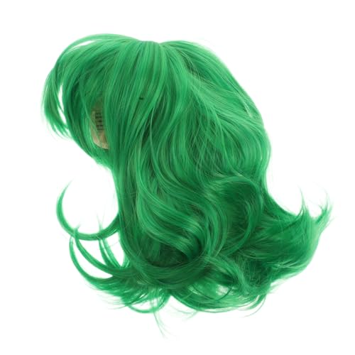 BESPORTBLE Grüne Kurze Bob-perücke Mit Schal Für Cosplay Und Party Auffälliges Accessoire Für Frauen Und Mädchen Für Urlaub Halloween Und Geburtstagsfeiern von BESPORTBLE