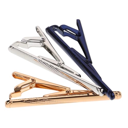 BESPORTBLE 1 Satz Krawattenklammer-set Geschäft Clips Trauzeugen Regulär Herren-krawatten-accessoires Anzug Accessoires Männer Krawattenverschluss-clip Clip Auf Krawatten Kupfer 3 Stück von BESPORTBLE