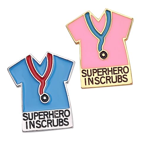 BESPORTBLE 1 Satz Kreative Emaille Brosche Für Ärzte Krankenschwestern Langlebige Anstecknadel Für Kleidung Taschen Hüte Modisches Accessoire Für Verschiedene Anlässe 2 Stücke von BESPORTBLE