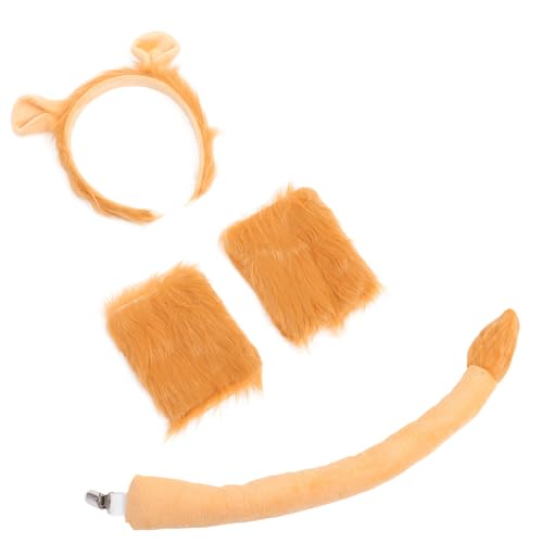BESPORTBLE Löwenstirnband Mit -prop Und Handschuhen Für Tierkostüm-accessoires Geeignet Für Halloween Und Karnevalskostüme von BESPORTBLE