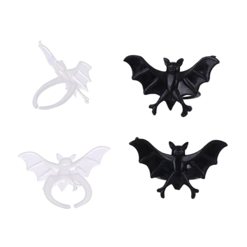 BESPORTBLE 1 Satz Luminous Bat Ring Set Halloween Leuchtende Ringe für Erwachsene Kreatives Design für Halloween Dekoration und Kostüme Flexibles Offenes Design Zufällige Zufällige Farbe von BESPORTBLE