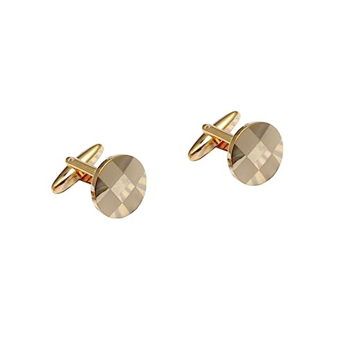 BESPORTBLE 1 Satz Manschettenknöpfe Kleiden Ärmel Manschettenknöpfe Für Hemden Männliche Manschettenknöpfe Manschettenknopf Hemdmanschettenknöpfe Golden 2 Stück von BESPORTBLE
