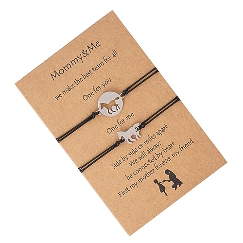 BESPORTBLE 1 Satz Mutter Tochter Bangle Verbundenes Armband Handgeknüpftes Armband Muttertag Hochwertige Handarbeit Hautfreundlich Langlebig für Liebe und von BESPORTBLE