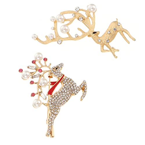 BESPORTBLE 1 Satz Pearl Diamond Pin Perle Pullover Hirsch Brustnadel Halstuch Brosche Geweih Brosche Strass-bruststift Strassbrosche Pin Diamant Imitation Golden 2 Stück BESPORTBLE 1 Satz Pearl Diamond Pin Perle Pullover Hirsch Brustnadel Halstuch Brosche Geweih Brosche Strass-bruststift Strassbrosche Pin Diamant Imitation Golden 2 Stück von BESPORTBLE