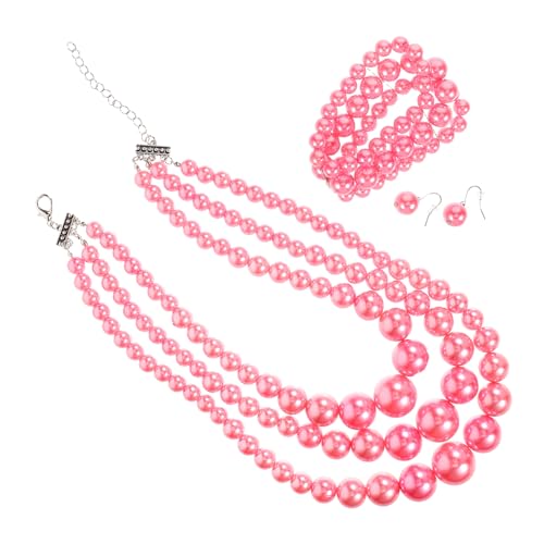 BESPORTBLE 1 Satz Perlenkette-set Halskette Zierlich Freundeskette Ohrringe Frauen Schmuck Ohrhänger Für Frauen Perlenarmband Perlenohrringe Ohrringe Für Frauen Imitationsperlen Rosa BESPORTBLE 1 Satz Perlenkette-set Halskette Zierlich Freundeskette Ohrringe Frauen Schmuck Ohrhänger Für Frauen Perlenarmband Perlenohrringe Ohrringe Für Frauen Imitationsperlen Rosa von BESPORTBLE