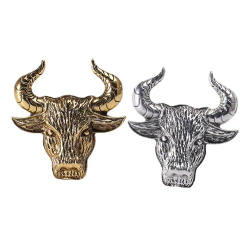 BESPORTBLE 2 Stücke Vintage Rinderbroschen Legierung Retro Brustnadel für Damen Tierbrosche für Besondere Anlässe Passend zu Pullover Kleid und Schal von BESPORTBLE