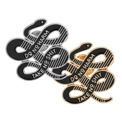 BESPORTBLE 1 Satz Schlange Broschen Lustige Broschen Für Kleidung Jeans Taschen Silber Leicht Langlebig Um Ihre Persönlichkeit Auszudrücken 2 Stück von BESPORTBLE