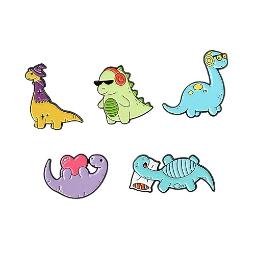 BESPORTBLE 1 Satz Teiliges Adorable Dinosaur Brooch Lustige Tierbrosche Für Kleidung Kreative Niedliche Accessoires Für Gefertigt 5 Stück von BESPORTBLE