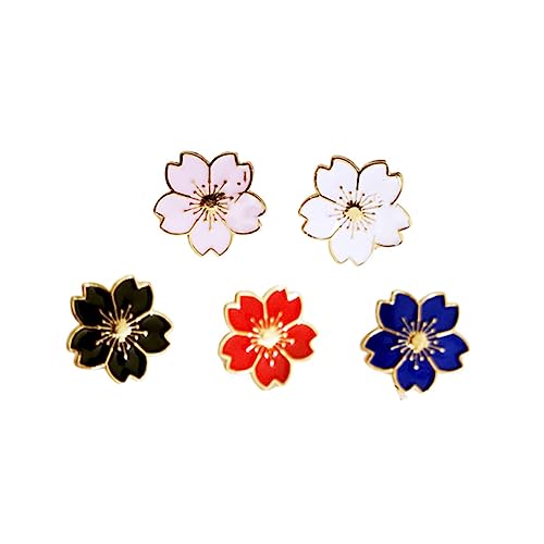 BESPORTBLE 1 Satz Teiliges Anstecknadeln Blütenform Japanischer Für Kleidung Taschen Accessoires Langlebiger Kreatives Schickes Design Für Freunde 5 Stück von BESPORTBLE