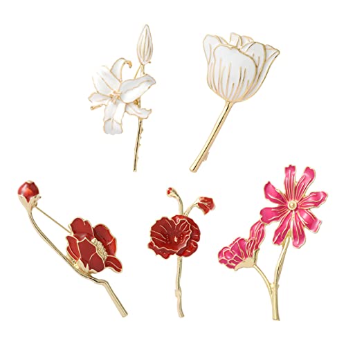 BESPORTBLE 1 Satz Teiliges Blumenförmige Brosche Legierung Anstecknadel Für Hochzeiten Partys Anzüge Kleidung Vielseitige Dekoration Für Damen Stilvoller Schmuck Für Besondere Anlässe 5 Stück von BESPORTBLE