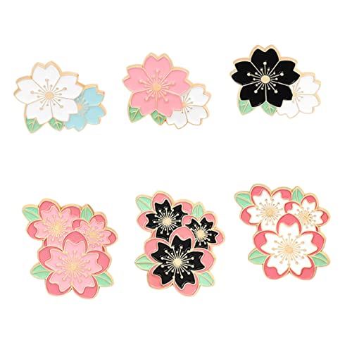 BESPORTBLE 6stücke Orientalische Blüten Brosche Kleidung Dekor Kleidertasche Rucksack Hut Schal Broschen Valentinstag Geburtstag Weihnachten von BESPORTBLE