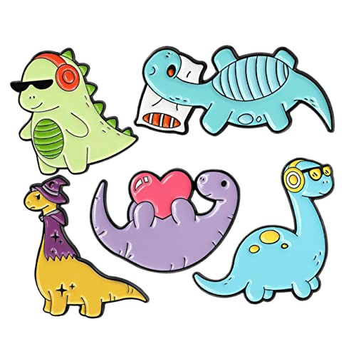 BESPORTBLE 5stücke Dinosaurier-brosche Cartoon-anstecknadeln Für Frauen Dinosaurier-broschen Party-kleidungsbrosche Anstecknadeln Für Rucksäcke Hüte Schals von BESPORTBLE