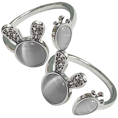 BESPORTBLE 1 Satz Teiliges Frauenring Mit Karotten Kaninchen Design Verstellbarer Minimalistischer Finger Ring Hochwertigem Kupfer Für Partys 2 Stück von BESPORTBLE