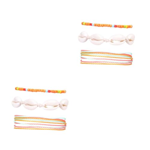 BESPORTBLE 3stücke Fußkettchen Aus Wachsfaden Perlen Fußkettchen Im Ethno-Stil Fußschmuck Mode Dekor Robust Und Reißfest von BESPORTBLE