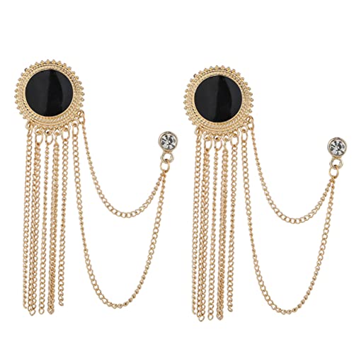 BESPORTBLE 1 Satz Teiliges Herren Anstecknadel Mit Quaste Ansteckbrosche Für Anzüge Stilvolle Kleidung Accessoires Für Formelle Anlässe 2 Stücke von BESPORTBLE