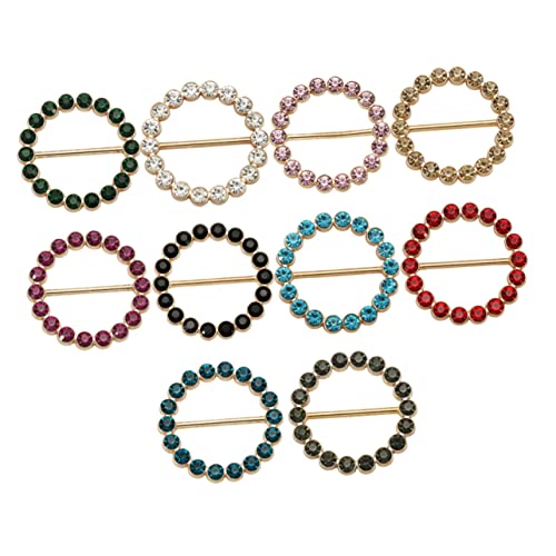 BESPORTBLE 10 Stück Multifunktionale Schal Clips Tragbare Hemd und Schal Ringe Hemdclip Dekoration für Damen für T-Shirts Seidenschals und Alltagsmode von BESPORTBLE