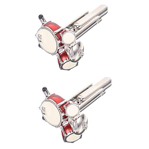 BESPORTBLE 2stücke Manschettenknöpfe Für Herren Und Damen Schlagzeug-design Stilvolle Cufflinks Für Hochzeiten Und Besondere Anlässe Langlebig Und Als von BESPORTBLE