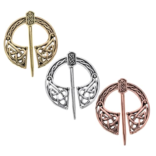 BESPORTBLE 1 Satz Vintage Broschen Teilig Retro Anstecknadel Legierung Kupferfarben Stilvolle Kleidung Deko Für Damen Herren Für Jacken Schals Pullover 3 Stück von BESPORTBLE