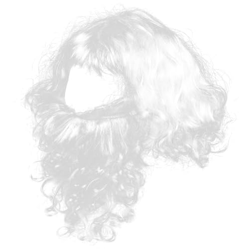 BESPORTBLE 1 Satz Weihnachtsmann Perücke und Set Cosplay Kostümparty Requisiten für Weihnachten Geeignet für Erwachsene und Teens Natürliche Tragekomfort Tolle Foto Requisiten von BESPORTBLE