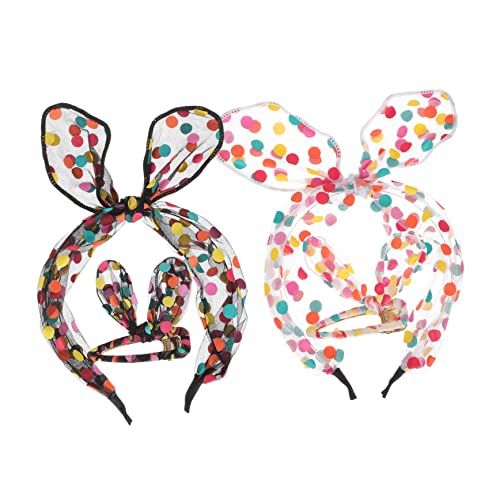 BESPORTBLE Osterhasen Ohrenschützer Süße Haarreifen Haarklammern Mit Farbigen Punkten Kostüm Zubehör Für Festlichkeiten Und Geburtstagsfeiern von BESPORTBLE
