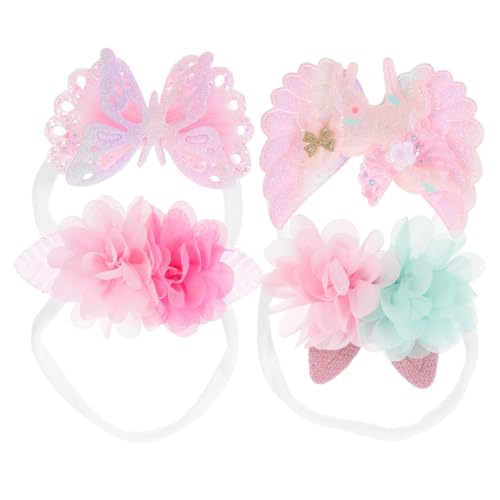 BESPORTBLE Ostern Hasenohren Stirnband Mit Schmetterlingshaarband Und Einhornflügeln Für Frauen Und Mädchen Dekoratives Stirnband Für Party Und Feierlichkeiten von BESPORTBLE