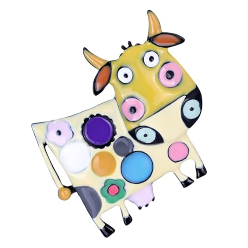 BESPORTBLE 1 Stück Alloy Brosche Cartoon Kuh Brosche mit Tropfenöl Design Eleganter Anstecker für Kleidung für Hochzeiten Leicht Tragbar Lebendige Farben Textur von BESPORTBLE