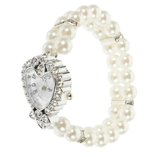 BESPORTBLE Damenuhr Quarzarmbanduhr Mit Perle Freizeituhr Armbanduhr Für Frauen Mädchenarmbanduhr Stilvolle Uhr Aus Kunststoff Und Legierung Elegante Dekoration Für Alltag Und Party von BESPORTBLE