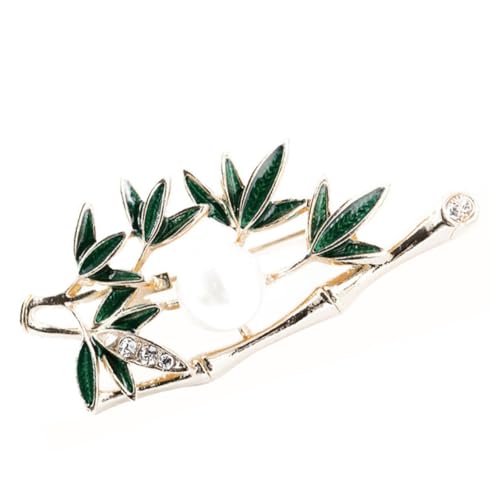 BESPORTBLE 1 Stück Bambus Perlen Brosche Kreative Anstecknadel Stilvolle Brustnadel für Frauen Schal Corsage Perfektes für Familie Freunde Leicht Komfortabel von BESPORTBLE