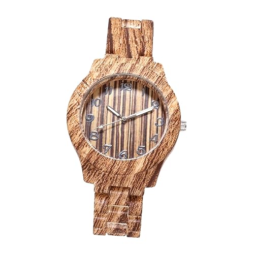BESPORTBLE 1 Stück Bambusmuster -Paar Uhr Armbanduhr Betrachten Uhr Für Männer Frauen Beobachten Quarzuhr von BESPORTBLE